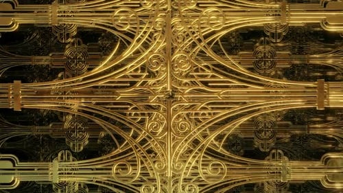 Colunas de estilo Art Déco Wall 02 HD