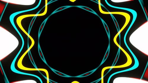 Caleidoscópio abstrato voador de pétalas de flores