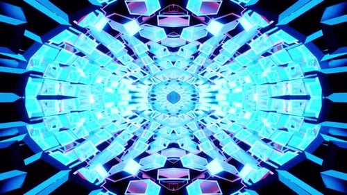 Spaceship Travel Colorful Tunnel Vj Loop 4K