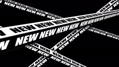 Animated 'NEW' Text Strips Design Background