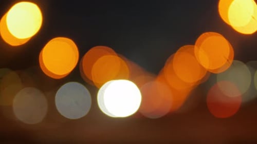 Blurred Night Road Lights