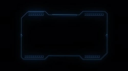 Hud Frame Digital Technology Plexus Lines, Alpha Channel