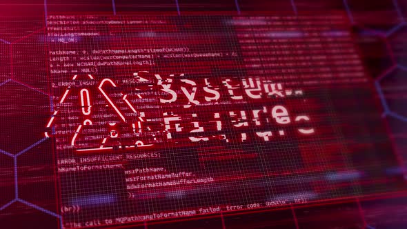 System Failure Glitch Warning Loop, Backgrounds Motion Graphics ft ...