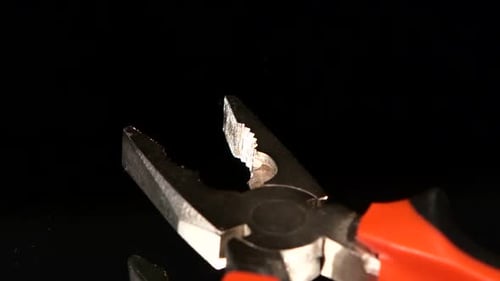 Close Up of Serrated Pliers Tool