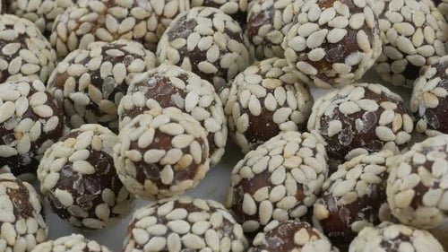 Pile of Sesame Seed Covered Sweet Treats