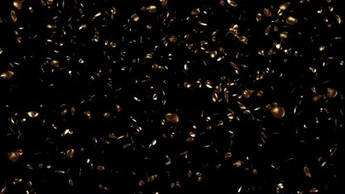 Golden Glossy Confetti Glittering Christmas Style Seamless Loop 4K