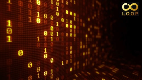 Binary Code Stream Gold