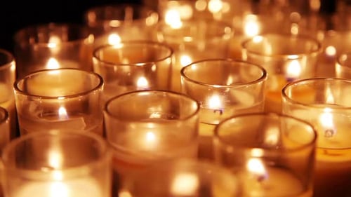Feche o fundo das velas