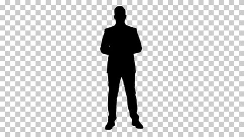 Silhouette Businessman, Alpha Channel