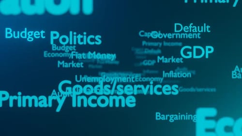Floating Financial and Political Terms Kinetic Typography