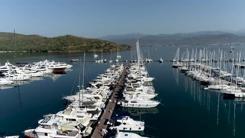 Marina with Sail Boats