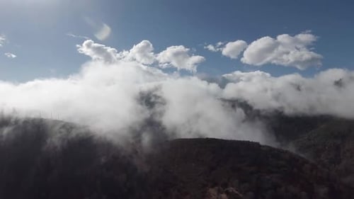 Aerial Mountain Clouds