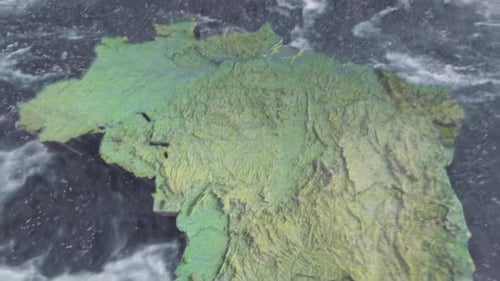 Captivating 3D Brazil Map Concept: Amazonas State's Preserved Areas