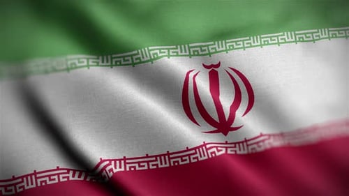Iran Flag Textured Waving Close Up Background HD