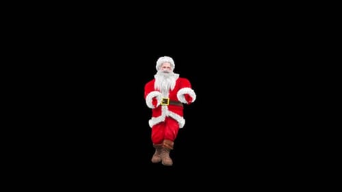 Animated Santa Claus Character Dancing for Christmas Celebrations
