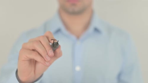 Hand Writes Trending on Clear Surface