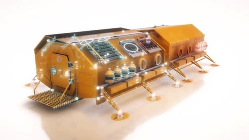 Module Résidentiel D'une Station Habitable Planétaire Hd