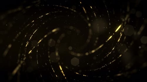 Elegant Golden Particles Swirl Background Animation