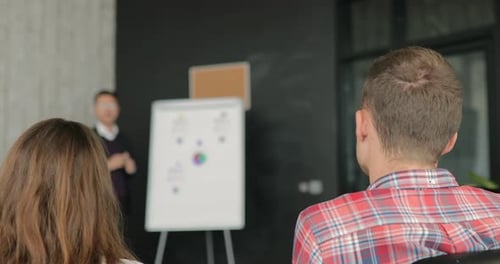 Businessman Giving a Presentation to Colleagues in the Office