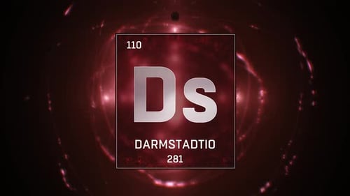 Scientific Element Darmstadtium Animated Digital Display