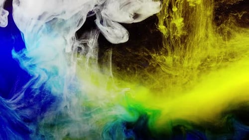 Colorful Liquid Mixing Creates Abstract Background