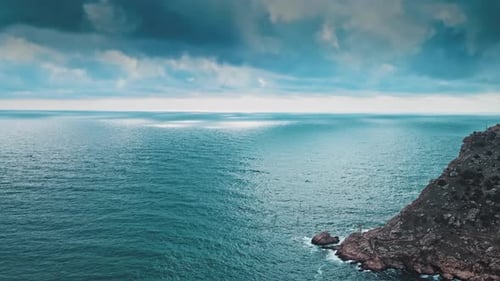 Aerial View of the Impressive Limestone Cliffs