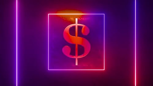 Leuchtendes Dollarsymbol