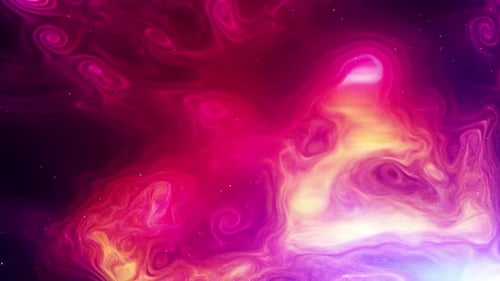 Abstract Fluid Nebula Swirls in Space Background