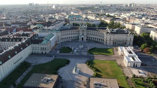 Aerial view of The Hofburg Palace in Vienna, Austria, Europe