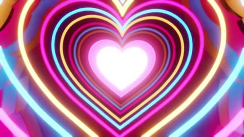 Neon Heart VJ Loop Background