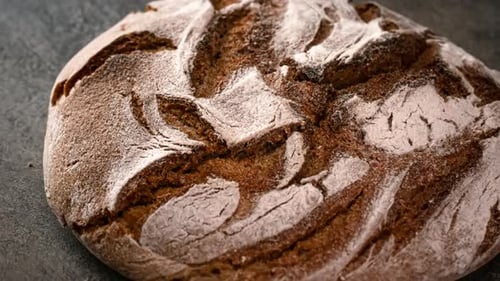 Close-up of Fresh Baked Rye Bread Loaf