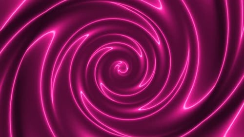 Animated Neon Pink Spiral Looping Abstract Background