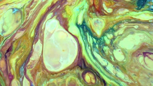 Abstract Fluid Paint Swirls and Mixes