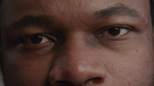Extreme Close Up of a Man's Eyes