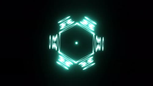 Rotation of a Sixpointed Bright Pulsating Star of Neon Color