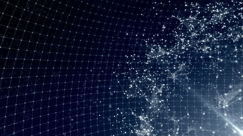 Futuristic Digital Network Connections Background Animation