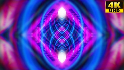 Dynamic Neon Geometric Kaleidoscope Visual Loop