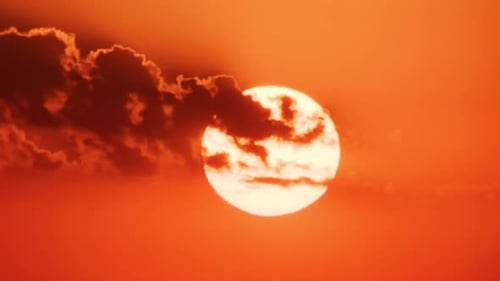 Fiery Sky at Sunrise or Sunset