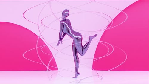 Weibliche Pose abstrakter Hintergrund 4K