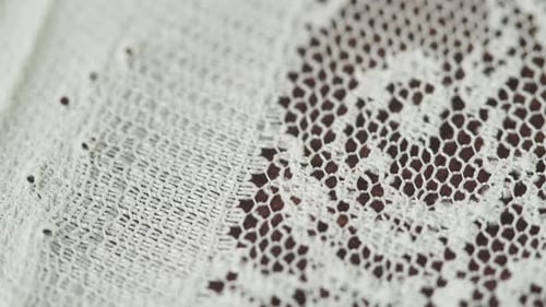 Lace White Fabric Closeup