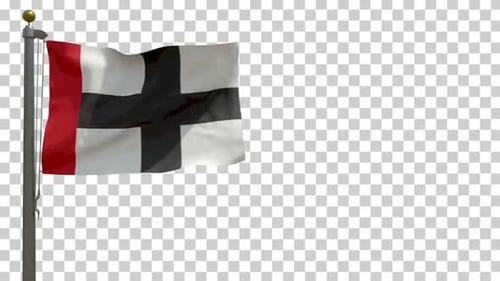 Waving German Empire Flag Animation with Alpha Channel