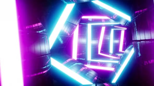 Square VJ Tunnel Loop 4K 02