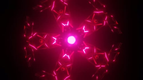 Arrow Shape Rotating Neon Multicolor Psychedelic Hypnotic VJ Seamless Loop