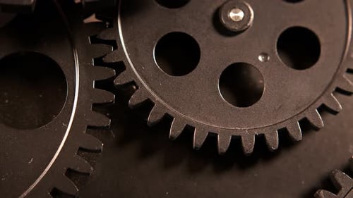 Close-up of Turning Gears