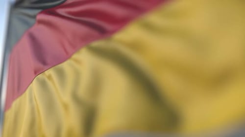 Realistic German Flag Waving Loop Animation