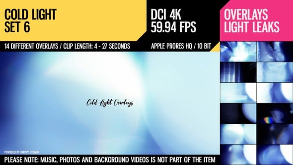 Cold Light Leak and Lens Flare Overlays, Overlays Motion Graphics ft ...