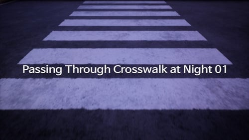 Passando pela faixa de pedestres à noite 4K 01