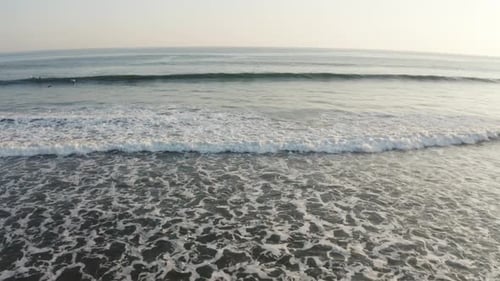 Drone view of waves in the Pacific Ocean