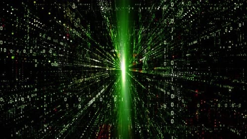 Particles And Digital Data Network