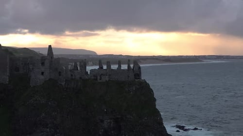 Dramatic Sky Above Dunluce Castle County Antrim Northern Ireland
